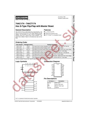 74AC174MTCX datasheet  